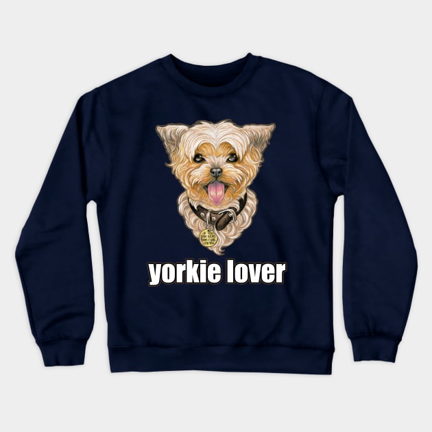 Yorkskire Terrier Crewneck Sweatshirt by Nat Ewert Art